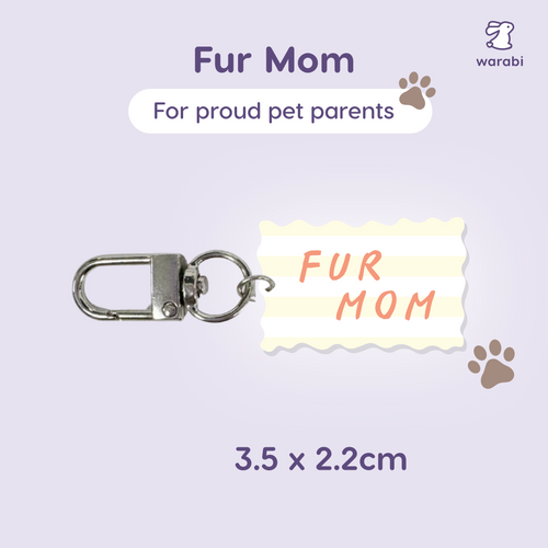Mini Acrylic Keychains | Cute Gift Tags (Best Mom / Fur Mom / Lucky Charm)