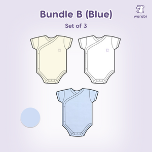 Ultra-soft Kimono Bamboo Onesie – 3-Piece Bundle (Cooling Bamboo)