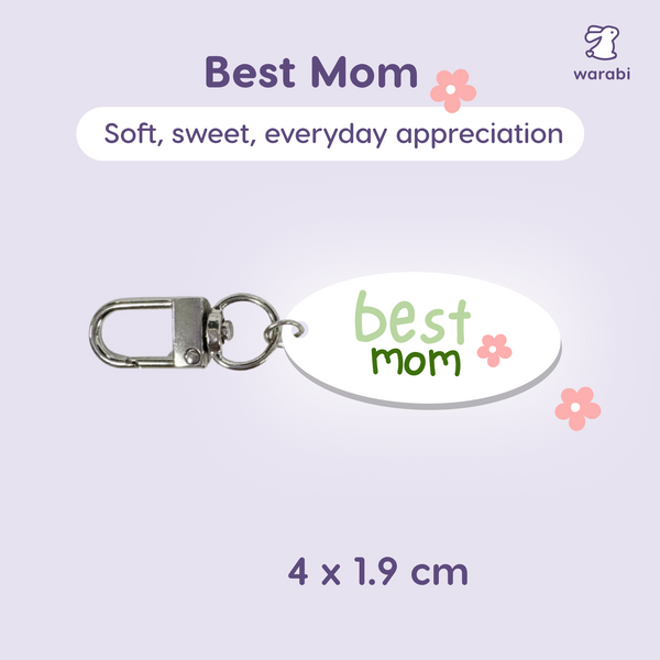 Mini Acrylic Keychains | Cute Gift Tags (Best Mom / Fur Mom / Lucky Charm)