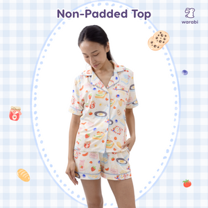 Breakfast Cloud PJ Set – Short Sleeve Top + Shorts