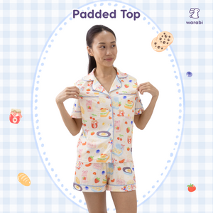 Breakfast Cloud PJ Set – Short Sleeve Top + Shorts