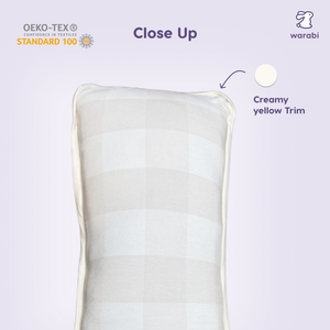 Oatmilk Check Snuggle Bamboo Pillow