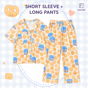 Butter Cookie Short Sleeve + Long Pants Cloud PJ Set