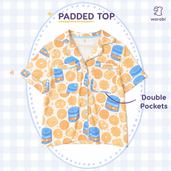 Butter Cookie Short Sleeve + Shorts Cloud PJ Set