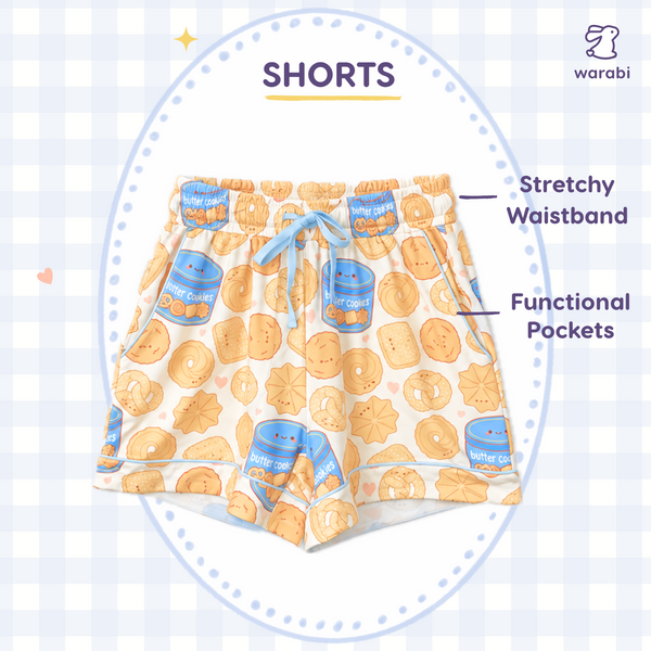 Butter Cookie Short Sleeve + Shorts Cloud PJ Set