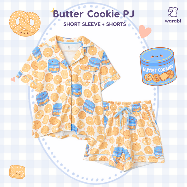 Butter Cookie Short Sleeve + Shorts Cloud PJ Set