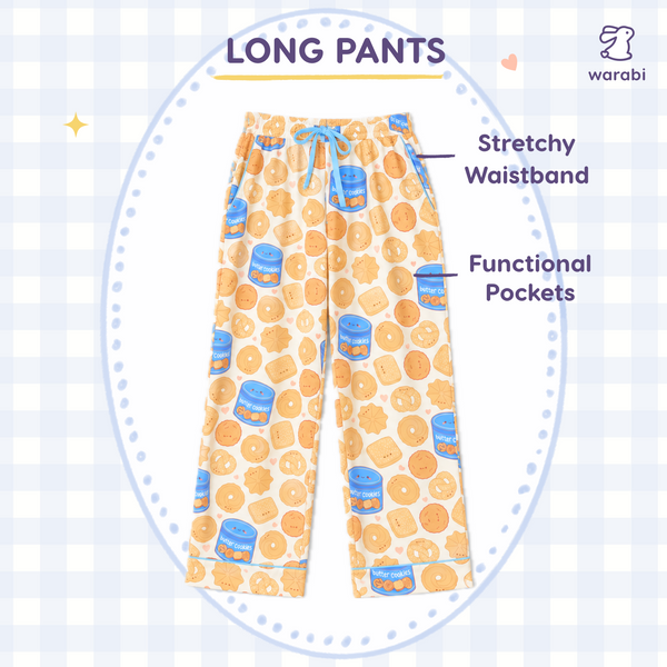 Butter Cookie Short Sleeve + Long Pants Cloud PJ Set