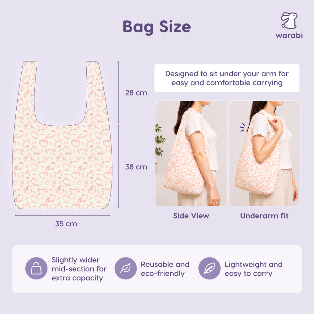 Reusable Foldable Shopping Bag | Multi-Purpose Grocery Tote Eco-Friendly Waterproof