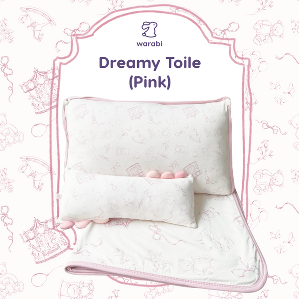 Dreamy Toile (Pink) V2 Snuggle Bamboo Pillow