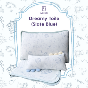 Dreamy Toile (Slate Blue) V2 Snuggle Bamboo Pillow