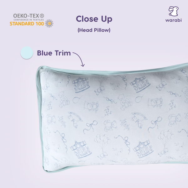 Dreamy Toile (Slate Blue) V2 Snuggle Bamboo Pillow