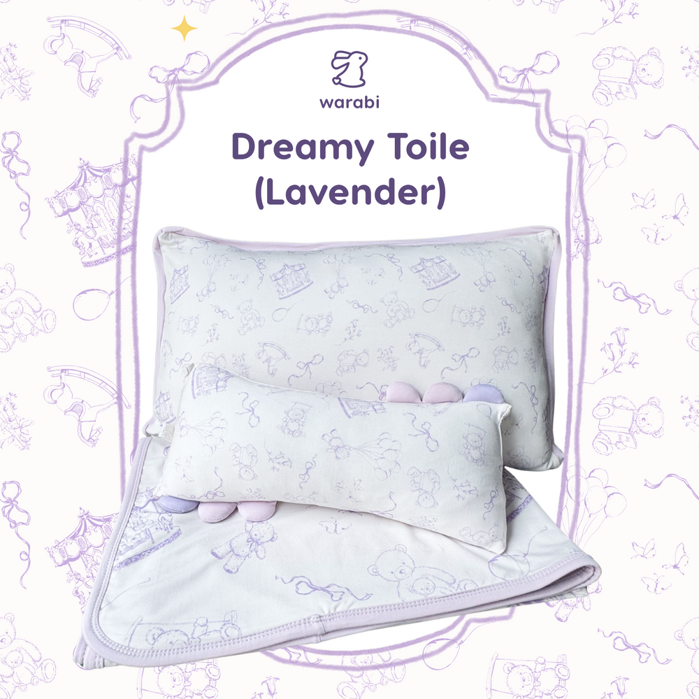 Dreamy Toile (Lavender) V2 Snuggle Bamboo Pillow