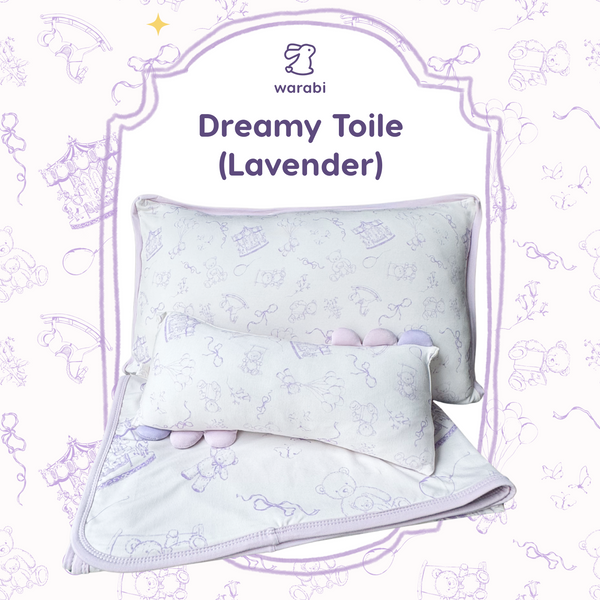 Dreamy Toile (Lavender) V2 Snuggle Bamboo Pillow