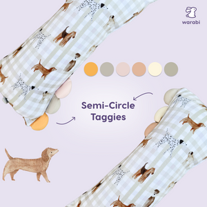 Gingham Pup Snuggle Bamboo Pillow