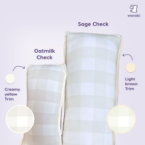 Sage Check Snuggle Bamboo Pillow