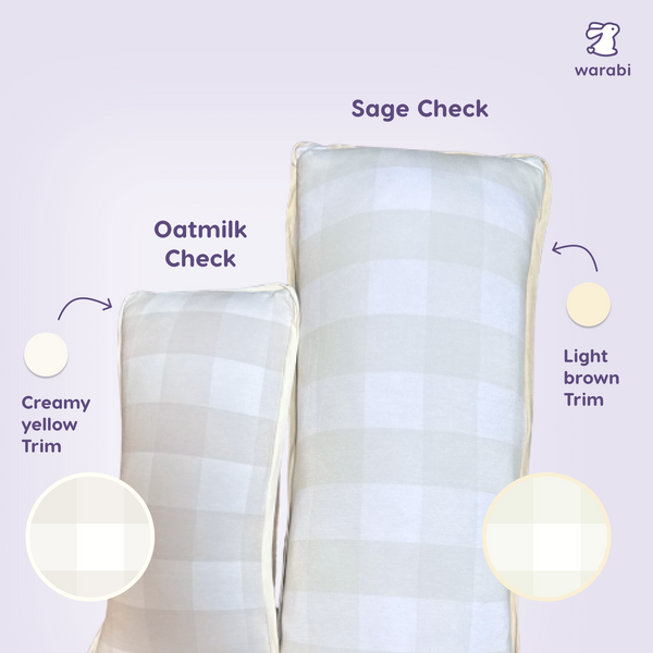 Sage Check Snuggle Bamboo Pillow