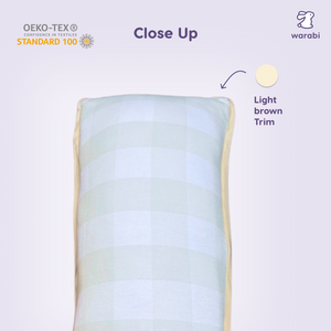 Sage Check Snuggle Bamboo Pillow