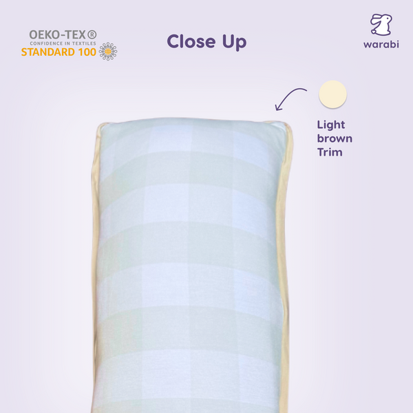 Sage Check Snuggle Bamboo Pillow