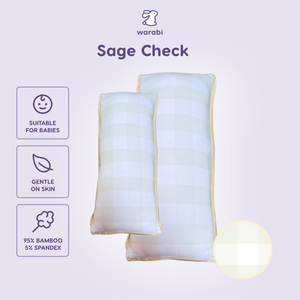 Sage Check Snuggle Bamboo Pillow