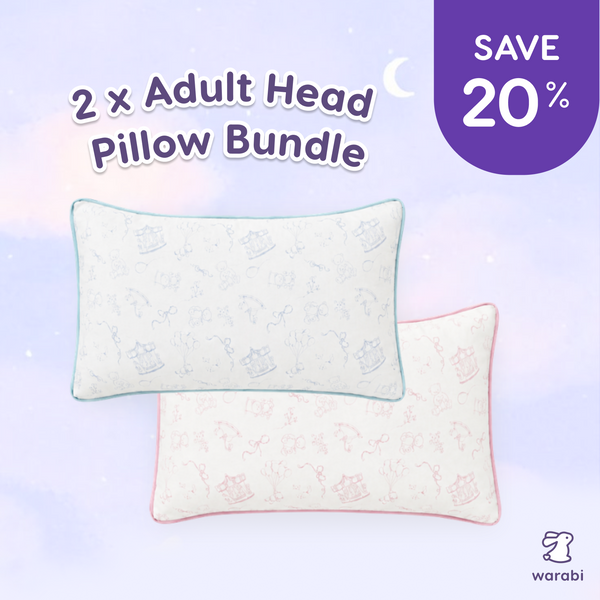 [20% OFF] 2 x ADULT HEAD PILLOW BUNDLE