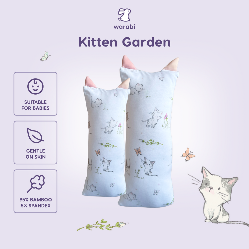 Kitten Garden Snuggle Bamboo Pillow