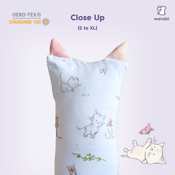 Kitten Garden Snuggle Bamboo Pillow
