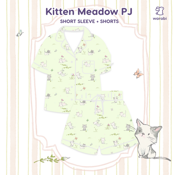 Kids Bamboo Short Sleeve + Shorts Cloud PJ Set (Multiple Designs)