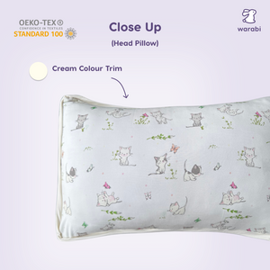 Kitten Garden Snuggle Bamboo Pillow