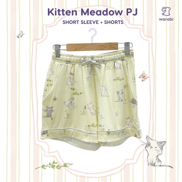 Kitten Meadow Adult Cloud PJ Short Sleeve Set