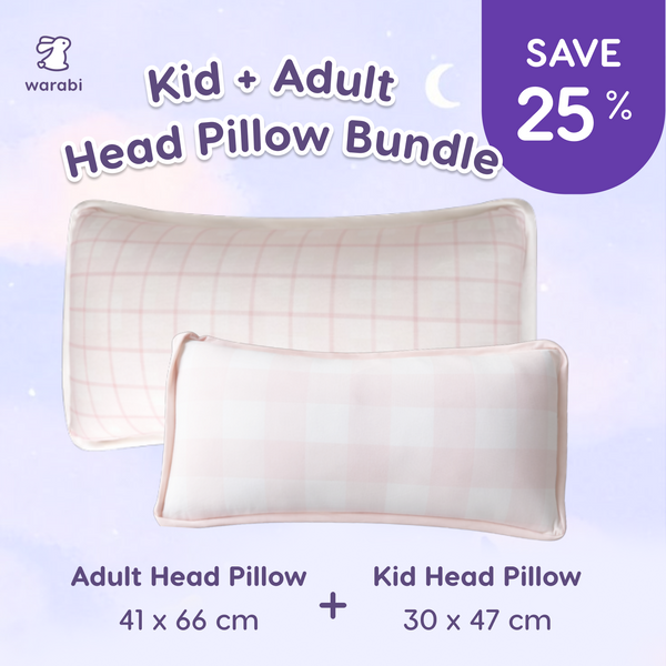 [25% OFF] Kid + Adult Head Pillow Bundle