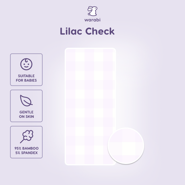 Lilac Check Tencel Snuggle Pillow