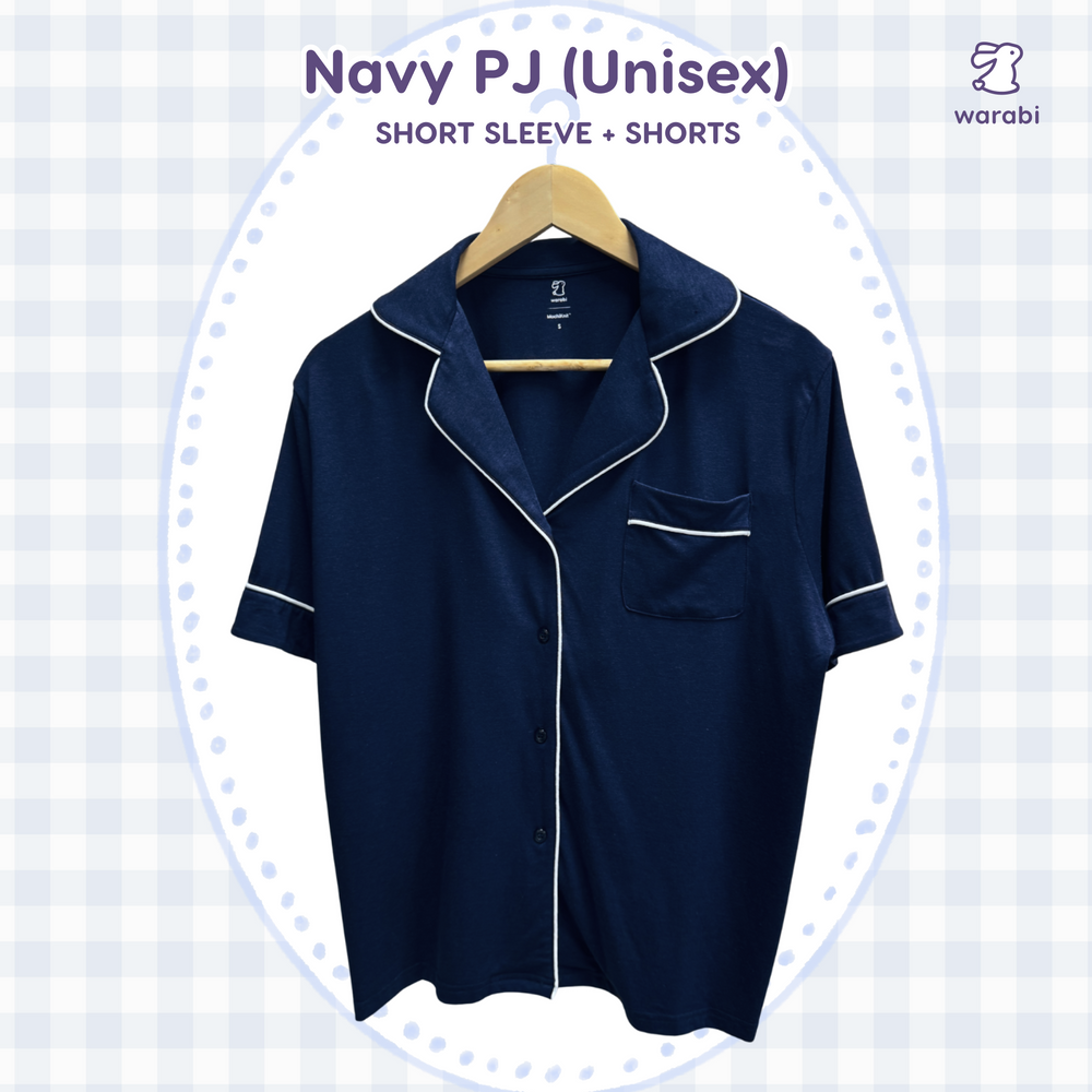 Navy Kids PJ Set (Short & Long Sleeve)
