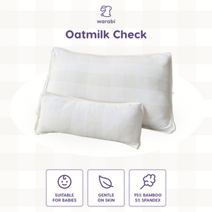 Oatmilk Check V2 Bamboo Snuggle Pillow