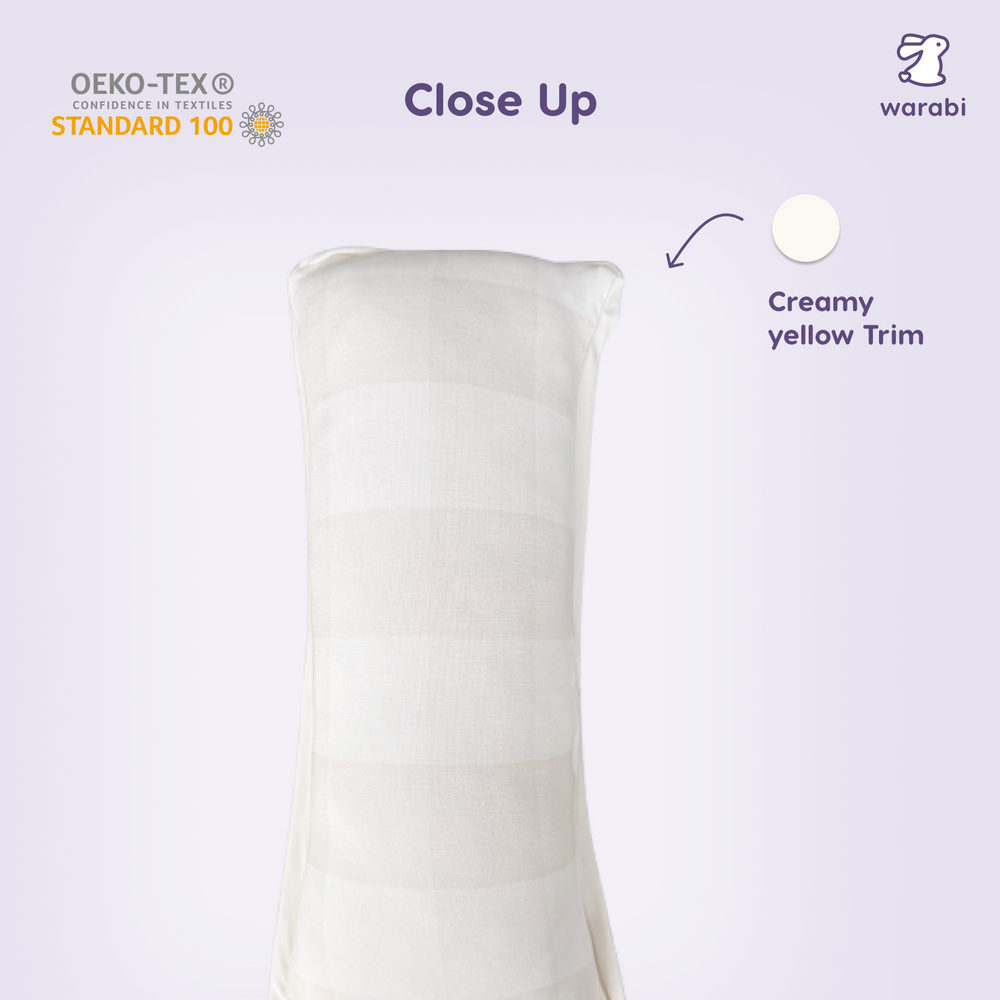 Oatmilk Check V2 Bamboo Snuggle Pillow
