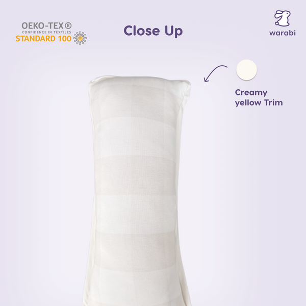 Oatmilk Check V2 Bamboo Snuggle Pillow