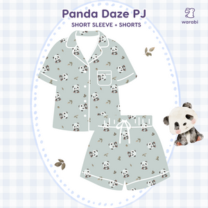 Panda Daze Cloud PJ Set – Short Sleeve Top + Shorts
