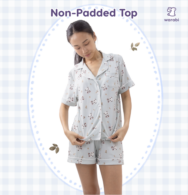 Panda Daze Cloud PJ Set – Short Sleeve Top + Shorts