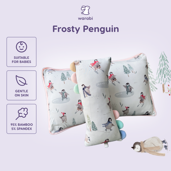 Frosty Penguin Snuggle Bamboo Pillow