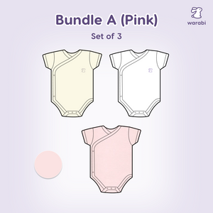 Ultra-soft Kimono Bamboo Onesie – 3-Piece Bundle (Cooling Bamboo)