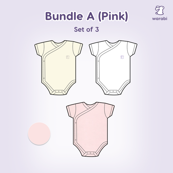 Ultra-soft Kimono Bamboo Onesie – 3-Piece Bundle (Cooling Bamboo)