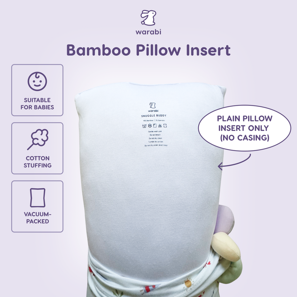 Bamboo Pillow Insert (No Pillowcase) | Soft & Fluffy, Vacuum-Packed
