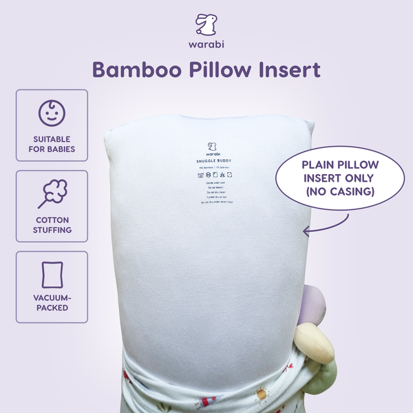 Bamboo Pillow Insert (No Pillowcase) | Soft & Fluffy, Vacuum-Packed