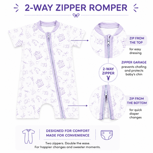 Ultra-Soft Bamboo 2-Way Zipper Romper