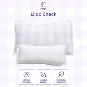 Lilac Check Tencel Snuggle Pillow