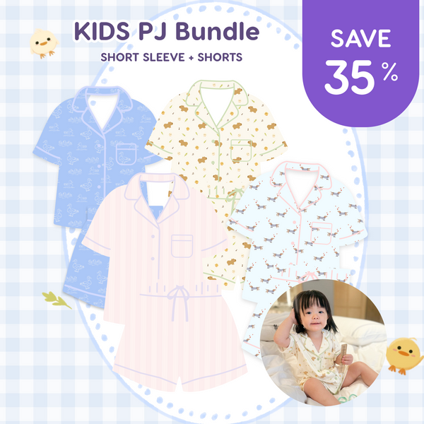 [BUNDLE] Kids Short Sleeve Bamboo Cloud PJ Set