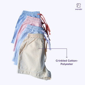Crinkled Cotton Boxer Easy Shorts