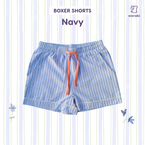 Crinkled Cotton Boxer Easy Shorts