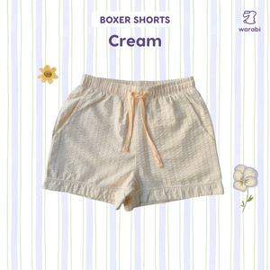 Crinkled Cotton Boxer Easy Shorts