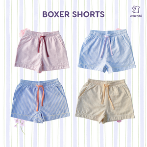 Crinkled Cotton Boxer Easy Shorts