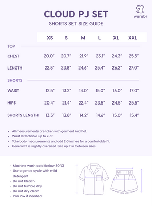 Pinkbell Padded Short Sleeve + Shorts Cloud PJ Set